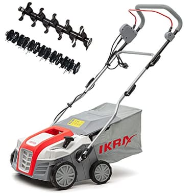 IKRA Elektro Vertikutierer Rasenlüfter IEVL 2000, Fangkorb 55l, Arbeitsbreite 40cm, 2.000 Watt