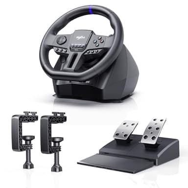 PXN V900 Gen2 Gaming Lenkrad PC, 270°/900° Lenkrad und Pedale mit Vibration, Lenkrad für Xbox One, Xbox Series X/S, PC, PS3, PS4, Switch