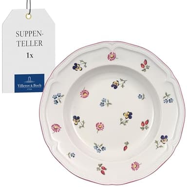 Villeroy & Boch Fleur Suppenteller Weiß, 25 x 25 x 9.20 cm