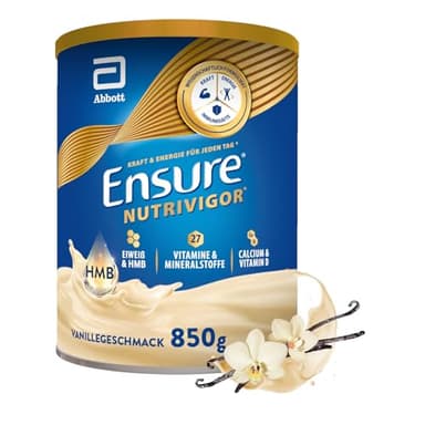 Ensure NutriVigor Vanille 850g Nahrungsergänzungsshake: Proteine, 27 Vitamine & Mineralstoffe, Vitamin C, Vitamin D, Zink und Magnesium – Für eine gesunde, ausgewogene Ernährung