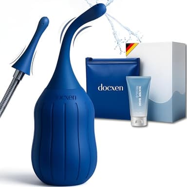 DOCXEN Analdusche Für Mann Frau 310ml ✮LEBENSLANGE GARANTIE✮ Silikon Anal Dusche Rückschlagventil - Analdusche Für Analverkehr - Einlauf Für Erwachsene - Klistier Für Analverkehr, Enema Anal Douche