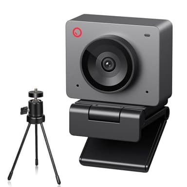 OBSBOT Meet SE 1080P 100FPS Webcam für PC, USB-Webcam mit AI-Tracking, Mikrofon, Stativ, gestaffeltem HDR, Beauty-Modus, Plug&Play-Streaming-Kamera für Laptop/Desktop, Konferenzen, Grau