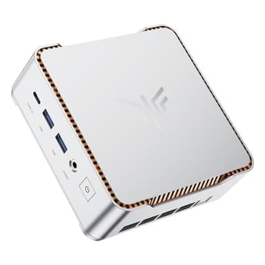 NiPoGi Pinova P2 Mini PC W-11 Pro, АMD Ryzen 4300U(bis zu 3,70 GHz), 16 GB DDR4 512 GB M.2 SSD Mini Desktop Computer, HDMI 2.0, DP, Typ-C, 4K Triple Display Micro-PC mit VESA für Schule/Büro/Heim.