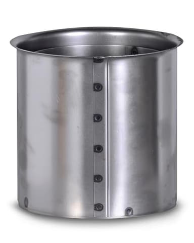 FIREFIX R120/WD Wandfutter, doppelt I Ofenrohr 120mm Durchmesser aus Stahlblech für Kaminofen, 2mm I Unlackiertes Kaminrohr zum Einsetzen in den Schornstein