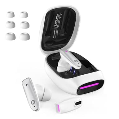 eppfun In-Ear Gaming Kopfhörer, Bluetooth 5.2 Kopfhörer für Meta Quest 3 2/Pico 4 VR/PS5/Switch, 30ms niedrige Latenz Gaming Earbuds mit 2,4 GHz USB-C Dongle