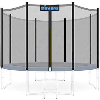 KIDUKU Trampolin Ersatznetz Sicherheitsnetz Trampolinersatznetz Ø 244 305 366 427 cm (305 cm - 8 Stangen)