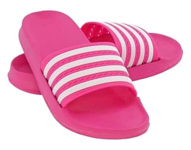 + Badeschuhe Badelatschen Pantoletten Saunaschuhe Sandalen Damen Herren Gr. 37-47 (Pink/White, EU Schuhgrößensystem, Erwachsene, Numerisch, M, 40)
