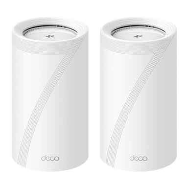TP-Link Deco BE85 Wi-Fi 7 Mesh WLAN-Set, BE19000 Tri-Band-Router und Repeater (10 Gbit/s Ethernet/Glasfaser-Port, 19 Gbps Wi-Fi-Geschwindigkeit, WPA3, 320 MHz Kanäle, 6 GHz)