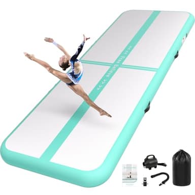 Airtrack Matte,Gymnastikmatte Länge 3m Dicke 10cm,mit Elektrische Luftpumpe 600W,Yoga Matte,Trainingsmatte,Turnmatte für Zuhause, Outdoor, Fitness,Gymnastik,Yoga und Training