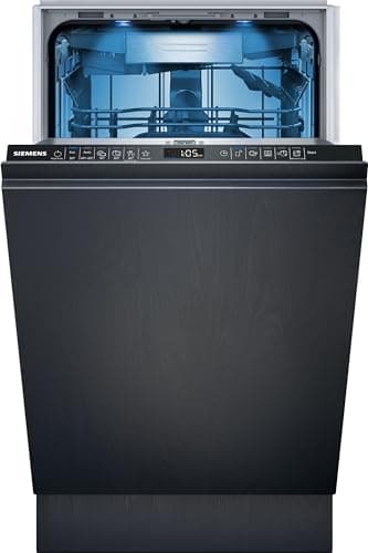 Siemens SR65ZX22ME iQ500 Smarter Geschirrspüler Vollintegriert, 45 cm, Besteckschublade, schnelles und energieeffizientes Trocknen, extra leise, aquaStop, varioSpeed Kurzprogramm, Innenbeleuchtung