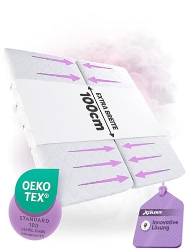 Xcelenze - Liebesbrücke für Matratzen 200 cm - Kein Verrutschen Neuartige Lösung als Ritzenfüller für Matratzen Paare & Familien – Statt Matratzenkeil - Liebesbrücke 180x200 <5min befestigt (LB100Z)