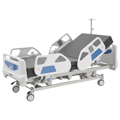 VEVOR Krankenhausbett Elektrisch, 5 Funktionen-Pflegebett mit Herzstuhl, Reanimationsfunktion, Trendelenburg- Anti-Trendelenburg-Lagerung, Zentralverriegelungssystem & 12,7 cm Rollen, Seniorenbett