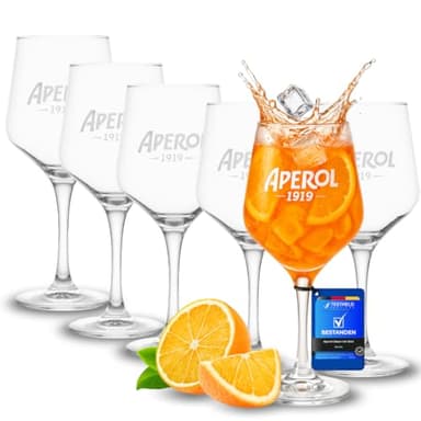 Maxito Aperol Gläser von hervorragender Qualität mit 400 ml im 6er Set als Geschenke für Frauen oder Aperol Geschenk - Aperol Spritz Gläser – Cocktail