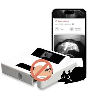 ZeroMOUSE 2.0 – Mauserkennung: Katzenklappen-Erweiterung für Beute- und Chiperkennung, Katzenklappe mit Mauserkennung, Katzenklappe mit Chiperkennung, App-Steuerung inklusive