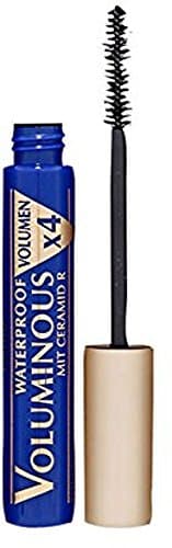 L'Oréal Paris Wasserfeste Mascara, Schwarze Wimperntusche für 4x mehr Volumen und kräftige Wimpern, Voluminous Waterproof, Nr. 00 Waterproof Schwarz, (1 x 7.4) ml (1er Pack)