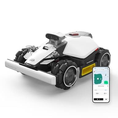 MAMMOTION LUBA Mini 2 AWD 1000 Rasenroboter ohne Begrenzungskabel, empf.1000㎡ Tri-Kamera-AI-Vision & NetRTK-Positionierung, Auto-Mapping, DropMow-Modus, 80% Steigung,Schnitthöhe 20-65mm,10 Multi-Zonen