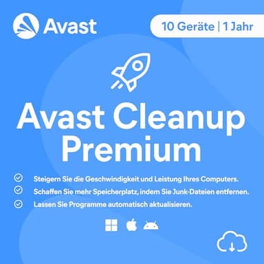 Avast Cleanup Premium 2026 | 10 Geräte | 1 Jahr | Aktivierungscode per Email