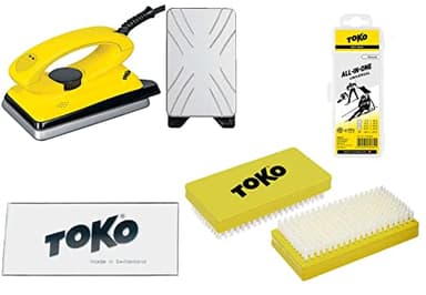 TOKO 4-teiliges Skiwax-Set mit Wax-Bügeleisen - für Alpin + Nordic + Board
