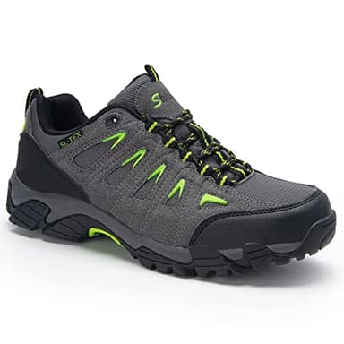 SHULOOK Wanderschuhe Herren Wasserdicht Leichte Outdoor Trekkingschuhe Knöchel Bergschuhe rutschfeste Schuhe Herren Sneaker Ultralight Sportschuhe für Camping, Wandern (Grau Grün EU 43