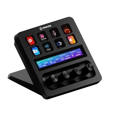 Elgato Stream Deck +, Audiomixer, Live-Produktion und Studio-Controller für Content Creators, Streaming, Gaming, mit anpassbarer Touch-Leiste, Drehreglern und LCD-Tasten, für Mac und PC