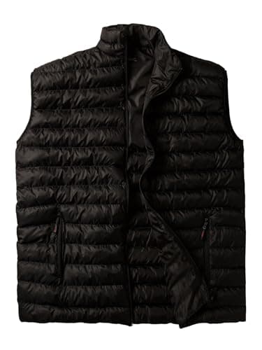 Lavecchia Übergrößen Weste Steppweste Herren Freizeit mit Stehkragen LV-702 (Schwarz, 7XL)