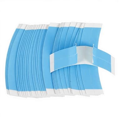 36 Stück Doppelseitiges Klebeband für Perücken, Blau Wig Glue Tape, Perücken Kleber, Tape Kleber Extensions, Extra Stark Unsichtbar Wasserdicht Für Haarteile Toupets Haarverlängerungen (Blau)(1/4)