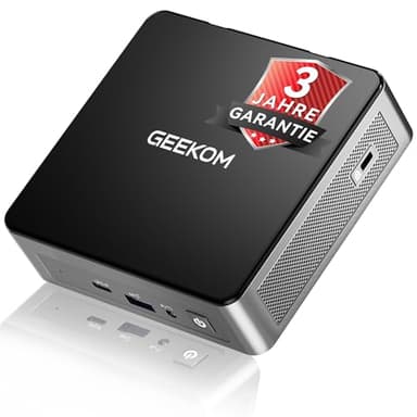 GEEKOM Air12 Mini PC [2026 Edition] mit Intel 7505, 3 Jahre Garantie kompakter Büro-PC, DDR4 RAM(aufrüstbar bis 32GB) & 512GB SSD, Windows 11 Pro Mini-PC, 5 x USB, Triple 8K Display, für Homeoffice