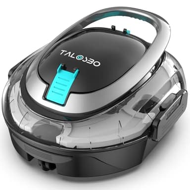 (2026 Upgrade) TALOSBO S2 Poolroboter,Doppelfiltration,Kabelloser Poolsauger Akku, 90 Min Automatische Reinigung mit Selbsteinparkfunktion,Dual Motoren Poolreiniger für Flache Böden Pools bis 85 m²
