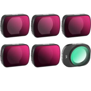 FPVtosky Mini 4 Pro ND Filter Set, mehrfach beschichtete ND-Filter, CPL Filter-Set für DJI Mini 4 Pro Drohnen Zubehör, 6 Stück (CPL, ND16, ND32, ND64, ND128, ND256)