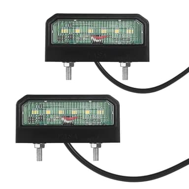 AOHEWEI 2 x LED Kennzeichenbeleuchtung Anhänger Nummernschildbeleuchtung Hinten 12~24V Wasserdicht Perfekt fürs Auto Anhänger LKW oder Boot