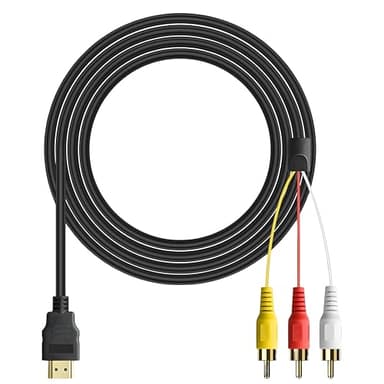 MejaRizon HDMI auf 3RCA Adapter 1,5m, HDMI zu RCA Konverter Chinch Kabel, TV, Projektor, DVD, Home Cinema & Streaming Devices, RCA Kabel für Heimkino, 1080p HD Audio Video Übertragung