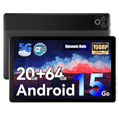 Laptok Android 15 Tablet 10 Zoll – 20GB RAM 64GB ROM bis 1TB TF, 800×1280 IPS, Dual Kamera 2MP+5MP, WiFi6+BT5.4, 5000mAh Akku, Typ-C, OMS, Schwarz