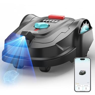 YARDCARE M800Plus Mähroboter ohne Begrenzungskabel,Max. 800 m²,GPS Positionierung+KI Vision,U-förmige Bahnen,Rasenmäher Roboter ohne Kabel mit App,automatische Aufladung, 150 Hinderniserkennungen