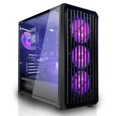 SYSTEMTREFF Basic Gaming PC AMD Ryzen 7 5700G 8x4.6GHz | Radeon RX Vega 8 4K HDMI DX12 | 1TB M.2 NVMe | 16GB DDR4 RAM | Windows 11 | WLAN Desktop Computer Rechner für Gamer, Zocker