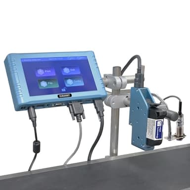 Eurannit Automatische Inkjet Codierungsmaschine für Produktionslinie, Thermo-Tintenstrahldrucker 260E mit Touch-Bildschirm für Datum/Charge/QR Code/Barcode/Logo usw(1 Düse/12.7mm)