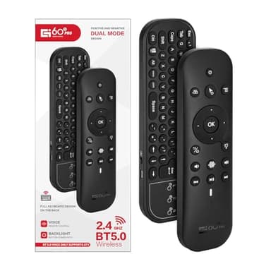 Bluetooth Sprachfernbedienung, 2025 Neueste 2.4G Bluetooth Fernbedienung für Android TV Box, Smart TV, Laptop, miniPC, Projektor, HTPC, Media Player (G60S Pro Plus)