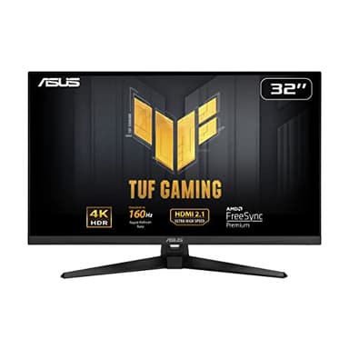 ASUS TUF Gaming VG32UQA1A – 31,5 Zoll 4K UHD Monitor – 160 Hz, 1ms MPRT, FreeSync Premium, GameFast Input, DisplayHDR 400 – VA Panel, 16:9, 3840x2160, DP 1.4 DSC, HDMI 2.1, USB, ergonomisch, Speaker