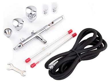 Airbrush Fengda FE-183K Präzisions-Dual-Action-Airbrush-Set für Schwerkraftzufuhr mit 3 Körbchengrößen und 3 Düse (0,3, 0,5 und 0,8mm)