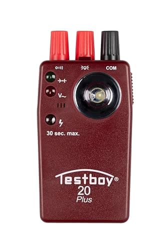 Testboy 20 Plus fremdspannungsgeschützter Durchgangsprüfer CAT II 300 V, Elektriker Werkzeug (berührungsloser Spannungssensor, hochleistungs-LED-Taschenlampe, sekundenschnell), Rot
