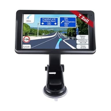 BONRYAN Navigationsgerät für Autos 2025 - GPS Navi 7 Zoll kostenlose Kartenupdates, Blitzerwarner Sprachführung POI Fahrspurassistent