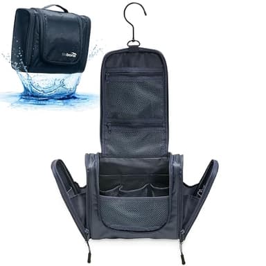 TRABONA Kulturbeutel zum Aufhängen für Herren - Waschtasche für Männer Premium-Qualität - Reise Kulturtasche mit verbessertem Konzept [2025]