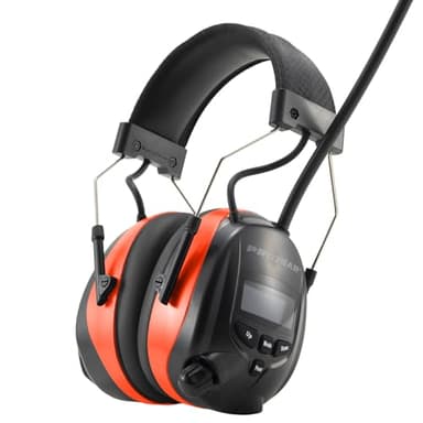 PROTEAR Bluetooth 5.3 Gehörschutz mit DAB/DAB + FM Radio, wiederaufladbare elektrische Gehörschutzkapsel mit Freisprechfunktion, SNR 30dB