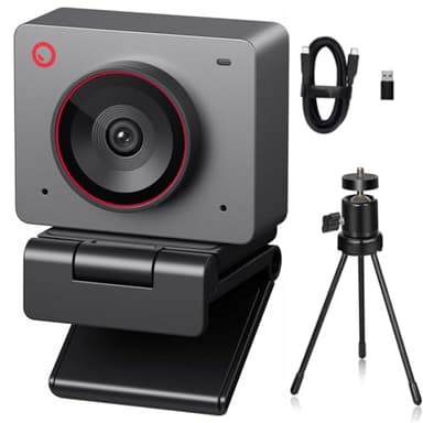 OBSBOT Meet 2 Ultra HD 4K Streaming Webcam, 1080p at 60 FPS, Videokonferenz Kamera mit KI Automatischem Bildausschnitt, USB-C, Dual Noise Reducing Mics, Works with Microsoft Teams/Zoom- Grau