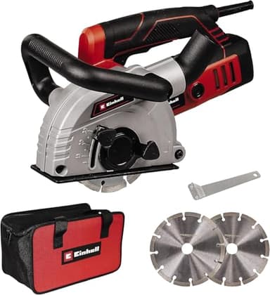 Einhell Mauernutfräse TE-MA 1500 (1.500 Watt, stufenlose Frästiefeneinstellung, flexible Schnittbreiteneinstellung, Softstart, inkl. Tasche + 2 Diamant-Trennscheiben)