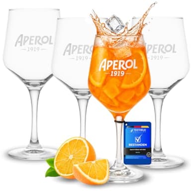 Maxito Aperol Gläser von hervorragender Qualität mit 400 ml im 4er Set als Geschenke für Frauen oder Aperol Geschenk - Aperol Spritz Gläser – Cocktail