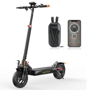 E Scooter mit Straßenzulassung, 10 Zoll Offroad Luftreifen mit Doppeltem Stoßdämpfungssystem, Batterie 12,5 Ah 60–70 km Reichweite, LCD-Instrumententafel, Maximale Tragfähigkeit 150 kg, Smart APP