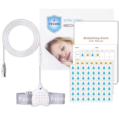 Bedwetting Alarm Bettnässigkeitsalarm für Jungen, Mädchen und Kinder: Lauter Ton und starkes Vibrieren, USB - aufladbarer Toilettentrainingalarm, perfekter Bettnässigkeitssensor für Kinder