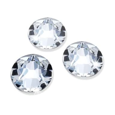 Luxoria 25 Stück Swarovski® Kristalle zum Aufkleben, Farbe Crystal, SS16 (Ø ca. 3,9 mm) + 1 Stück Positionierstrip