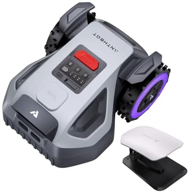 ANTHBOT M5 Mähroboter mit passender Garage, ohne Begrenzungskabel mit RTK-Navigation und Dual-Vision, KI-Hindernisvermeidung, für Gärten bis 500 m² (max. 700 m²), Rasenroboter mit 45% Steigung