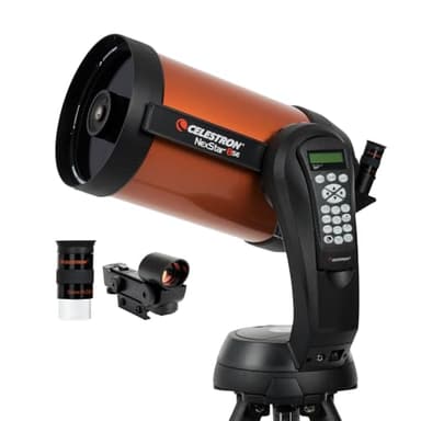 Celestron 11069 NexStar 8SE computergesteuertes Schmidt-Cassegrain-Teleskop mit vollautomatisierter Halterung, SkyAlign-Technologie und XLT-Beschichtung, Schwarz/orange